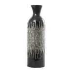 Black Capiz Shell Handmade Decorative Vase with Gray Ombre Design - Image 2