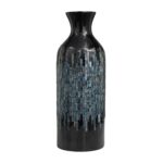 Black Capiz Shell Handmade Decorative Vase with Blue Ombre Design - Image 2