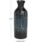 Black Capiz Shell Handmade Decorative Vase with Blue Ombre Design - Image 4
