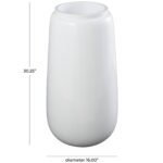 White Resin Tall Floor Decorative Vase - Image 5