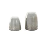 Gray Glass Textured Decorative Vase, Set of 2 - Image 2