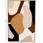 Brown Wooden Geometric Abstract Overlapping Circle Decorative Wall Art with Cream Accents - Image 4