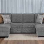 Sapporo Sectional Sofa - Gray Chenille