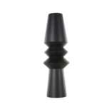 Black Metal Art Deco Fluted Decorative Vase - Image 2