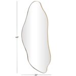 Gold Metal Abstract Wavy Room Wall Mirror - Image 4