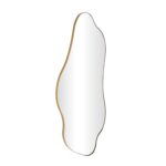 Gold Metal Abstract Wavy Room Wall Mirror - Image 2