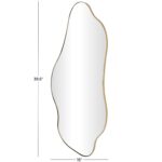 Gold Metal Abstract Wavy Room Wall Mirror - Image 4