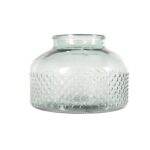 Green Glass Wide Spotted Decorative Vase - Image 2