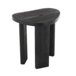 Black Wood Handmade Heart Inspired Side End Accent Table - Image 2