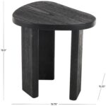 Black Wood Handmade Heart Inspired Side End Accent Table - Image 4