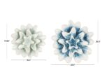 Multi-Coloured Metal Floral Home Wall Decor with White and Gold Accents, Set of 2 - Image 4