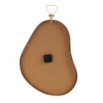 White Metal Abstract Wavy Decorative Wall Clock with Gold Frame and Black Accents - Image 3