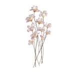 Pink Metal Floral Home Wall Decor with Copper Stems - Image 2