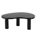 Black Wood Heart Inspired Living Room Coffee Table with 3 Legs - Image 2
