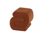 Copper Polyester S- Shaped Room Ottoman with Connected Arches - Image 3