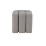 Gray Polyester S- Shaped Room Ottoman with Connected Arches - Image 2