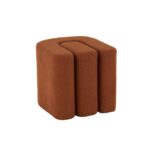 Copper Polyester S- Shaped Room Ottoman with Connected Arches - Image 2