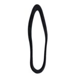Black Velvet Abstract Wavy Room Wall Mirror - Image 2