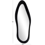 Black Velvet Abstract Wavy Room Wall Mirror - Image 4