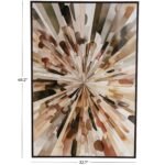 Multi-coloured Canvas Sunburst Abstract Living Room Framed Wall Art with Black Frame - Image 4