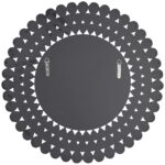 Silver Glass Starburst Room Wall Mirror with Teardrop Embellishment - Image 3