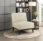 Houghton Full Leather Accent Chair - Beige