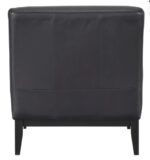 Houghton Full Leather Accent Chair - Black - Image 2