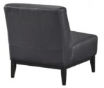 Houghton Full Leather Accent Chair - Black - Image 3