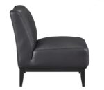 Houghton Full Leather Accent Chair - Black - Image 4