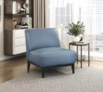 Houghton Full Leather Accent Chair - Blue