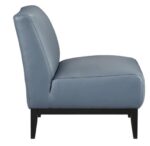 Houghton Full Leather Accent Chair - Blue - Image 4