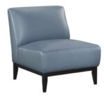 Houghton Full Leather Accent Chair - Blue - Image 5