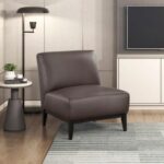 Houghton Full Leather Accent Chair - Dark Brown