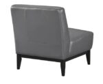 Houghton Full Leather Accent Chair - Dark Grey - Image 3