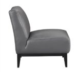 Houghton Full Leather Accent Chair - Dark Grey - Image 4