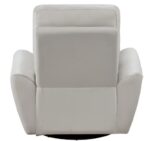 Essex Light Gray Top-Grain Leather 2-Piece Sectional & Right Chaise W/Swivel Glider Chair - Image 8