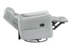 Aqua Leather Swivel Glider Recliner - Image 5