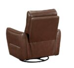 Toffee Brown Leather Swivel Glider Recliner - Image 3