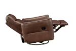 Toffee Brown Leather Swivel Glider Recliner - Image 4