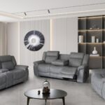 Cairo 3pc Set: Motion Sofa, Motion Loveseat W/ Motion Recliner - Grey