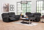 Sterling 3pc Set: Reclining Sofa, Reclining Loveseat W/ Rocker Recliner - Black