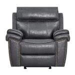 Sterling 2pc Set: Reclining Sofa, Reclining Loveseat - Black - Image 6