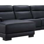 Barclay Full Leather Sectional - Linea Leather/ Black