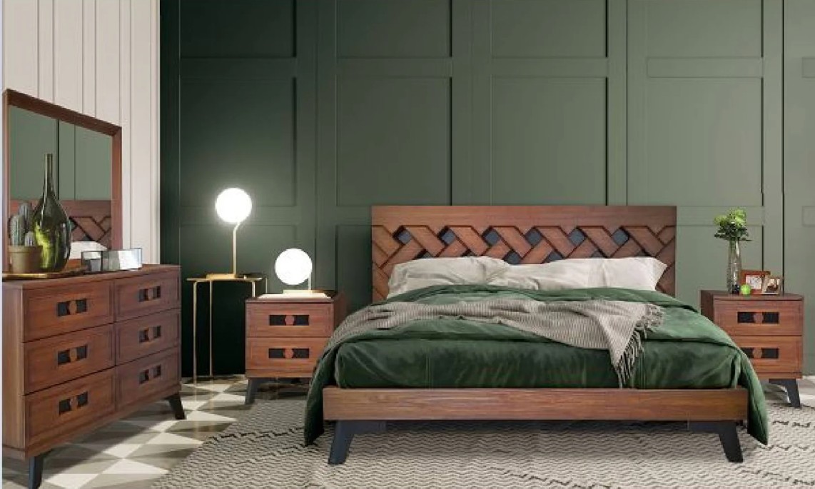 Crossings Bedroom Collection Crossings King Bedroom Collection - Rustic Brown 100% Solid Wood - Image 1