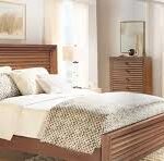 Miramar King Bed W/ 2 Nightstands - Rosewood 100% Solid Wood