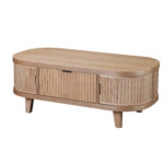 Soraya 47" 1-Drawer Coffee Table W/ 2 Doors - Oak