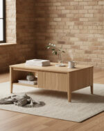 Tyndall 1-Drawer Storage Coffee Table - Oak