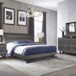 Urban Full Bed - Graphite Wooden Planks 100% Solid Wood