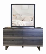 Urban King Bedroom Collection W/ Chest - Graphite Wooden Planks 100% Solid Wood - Image 2