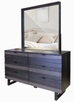 Urban King Bedroom Collection W/ Chest - Graphite Wooden Planks 100% Solid Wood - Image 3